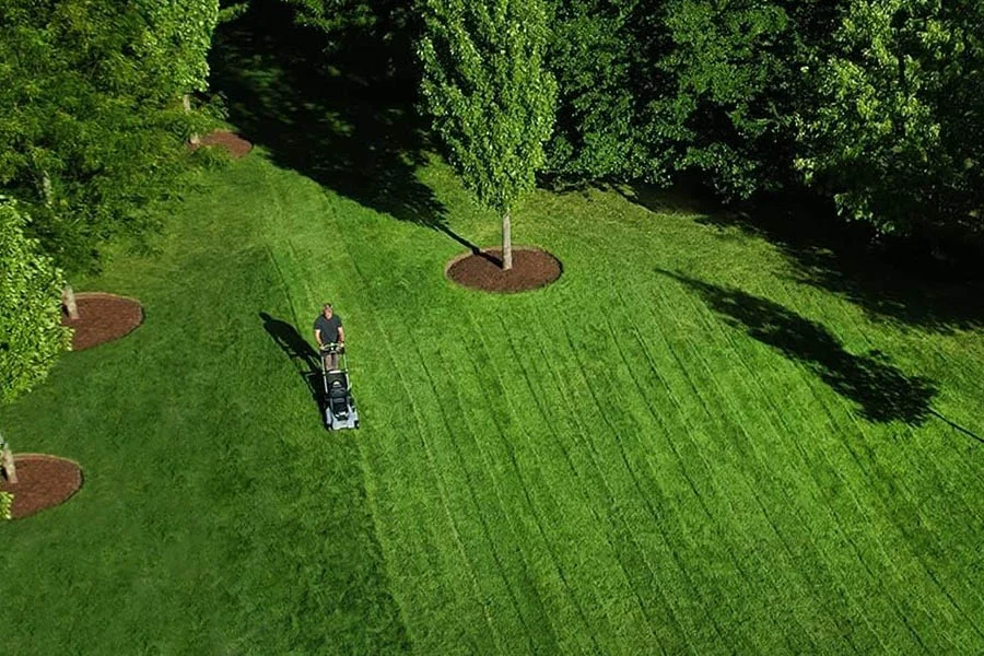 battery charged lawn mower