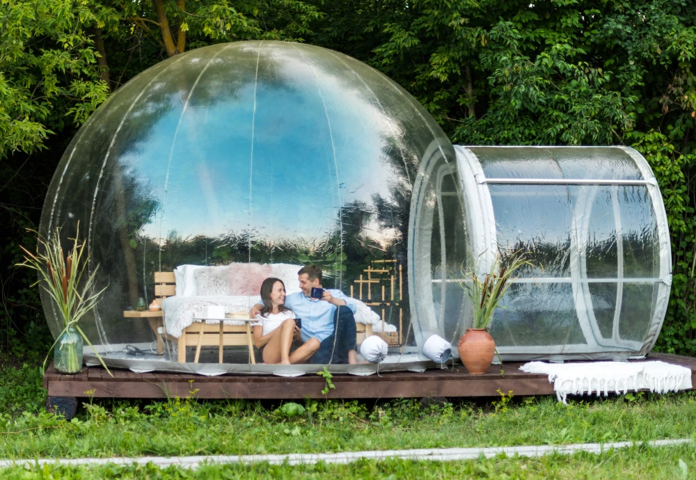 small inflatable bubble tent